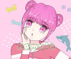 ポップでかわいいSNS用アイコン描きます イメージ1