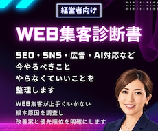 Web集客の根本原因・改善案の優先順位を診断します イメージ1