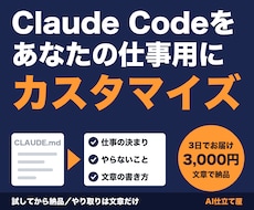 Claude Codeを仕事用にカスタマイズします イメージ1