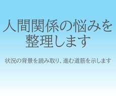 人間関係の悩みを整理します イメージ1