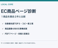EC商品ページ１商品を診断し改善案を出します イメージ1