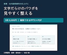 文字だらけのパワポ5枚を見やすく整えます イメージ1
