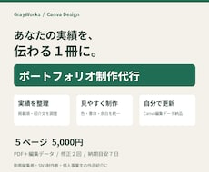 Canvaで伝わるポートフォリオを制作します イメージ1