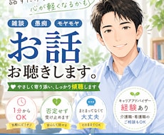 傾聴を大切に安心して話せる時間をお届けします 心のモヤモヤ、雑談　何でもお聴かせください。