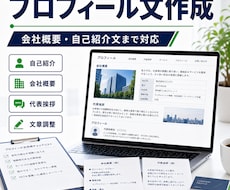 プロフィール文・会社概要を作成します イメージ1