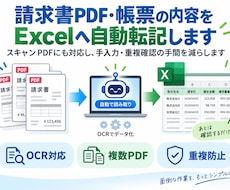 請求書・帳票をExcelへ自動転記します イメージ1