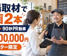 現場取材でPR動画を2本制作します イメージ1