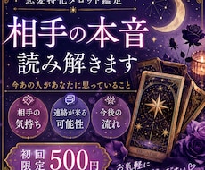 相手の本音・今の気持ちをタロットで鑑定します イメージ1