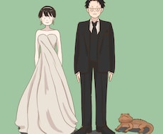 結婚式に使える優しい雰囲気のイラストを描きます 結婚式のウェルカムボードなどにご使用いただけます