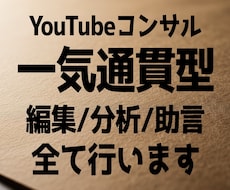 YouTube一気通貫型コンサルします 現役10万人越えYouTube運営者が熱量持って対応します