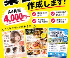 集客につながるチラシ・フライヤーを作成します イメージ1