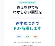 わからない問題をPDFで解説しますます イメージ1