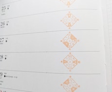 スケジュール帳用の小さい九星方位スタンプ作ります イメージ1