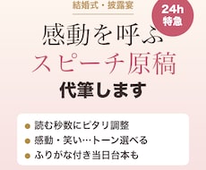 結婚式スピーチを感動の一本に仕上げますます イメージ1