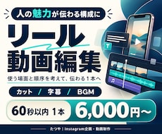 リール動画を見やすく伝わる形に編集します イメージ1