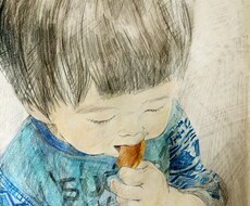 色鉛筆で柔らかな似顔絵描きます イメージ1