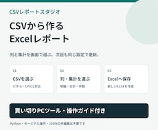 CSVからExcelレポート作成ツールを提供します イメージ1