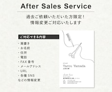 アフターサービス/情報変更いたします 過去ご依頼いただいた方限定！情報変更ご対応いたします