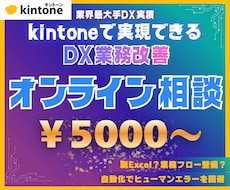 kintoneで社内業務改善をサポートます 大手DX実績を凝縮！kintone導入の壁打ち相手になります