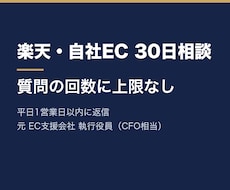 楽天・EC運営の悩みに30日チャットで答えます イメージ1