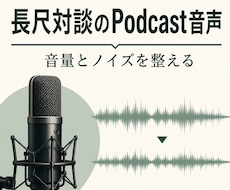 長尺の対談・インタビュー音声を整えて納品します イメージ1