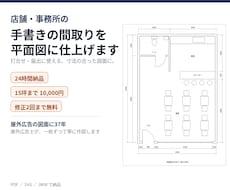 手書きの間取りを店舗・事務所の平面図にしますます イメージ1