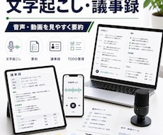 音声・動画の文字起こしと要約をします イメージ1