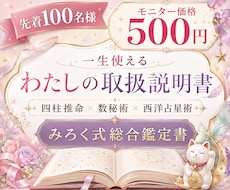 3占術で人生の総合鑑定書を1日でお届けします イメージ1