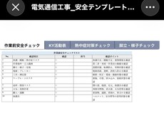 電気通信工事の安全書類を提供します イメージ1