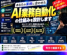 AIを使った業務自動化の仕組みを設計します あなたの業務を整理しAI・自動化ツール組み合わせた実践フロー