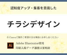 集客導線を考えたチラシ制作します イメージ1
