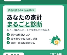 独立系FPが家計を診断しレポートにします イメージ1