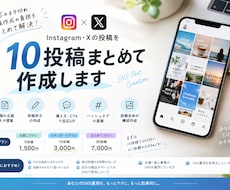 SNS投稿10本をまとめて作成します イメージ1