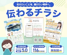 届けたい相手にしっかり伝わるチラシをデザインします 修正無制限｜はじめてのチラシ作成も丁寧にサポート◎
