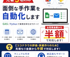 先着5名のみ半額！面倒な手作業を自動化します イメージ1