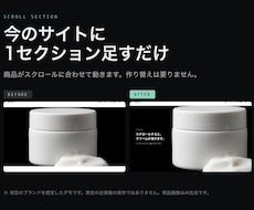 既存サイトに、商品が動くセクションを1つ足します イメージ1