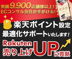 先着10件★限定価格★楽天ポイント設定を代行します 売上向上・リピーター増加！楽天ポイントの設定を迅速にサポート