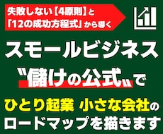 ひとり起業・小さな会社の成長ロードマップを描きます 失敗しない【4原則】と「12の成功方程式」から儲けを最適化！