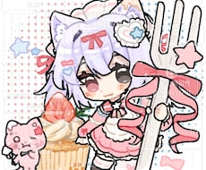 かわいい絵柄でミニキャラを描きます