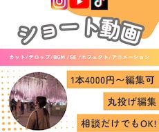 広告動画、ショート動画やリール動画制作します Instagram、YouTube、TikTok