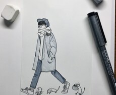 インスタのファッション写真のようなイラスト描きます イメージ1