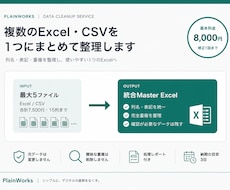 複数のExcel・CSVを1つにまとめて整理します イメージ1