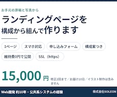 サービス紹介のランディングページを作ります イメージ1