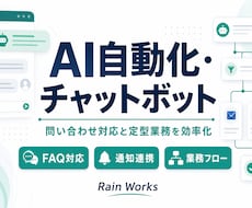 AI自動化とチャットボット制作します 問い合わせ対応や事務作業を自動化します