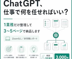 ChatGPTに任せる業務を1つ整理します イメージ1