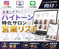 営業しやすいハイトーン専門サロンリストを売ります イメージ1