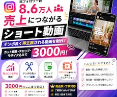 1本3,000円〜 ショート動画の編集をします フォロワー8.6万人の現役インスタグラマーがサポート