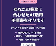 あなたの業務に合わせたAI活用手順書を作ります イメージ1