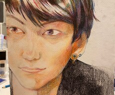 色鉛筆水彩の似顔絵を作者が本業休みの日だけ描きます イメージ1