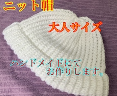 セリアの、大人用ニット帽キットで編みます イメージ1